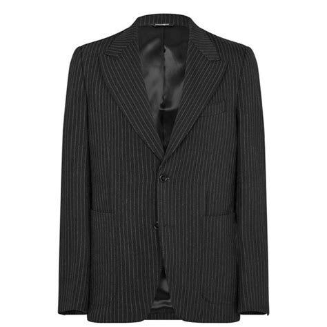 Dolce And Gabbana Stripe Blazer Men Black S9000 Flannels