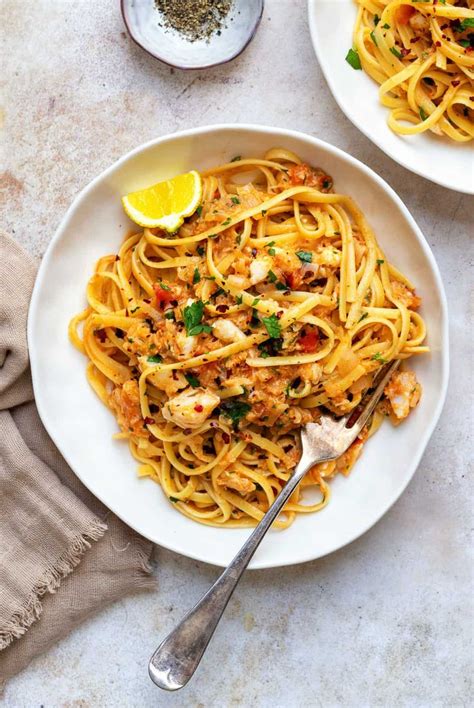 Delicious Crab Linguine This Super Tasty Crab Pasta Recipe Uses Just