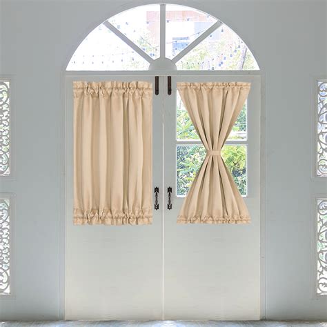 French Door Curtains Thermal Insulated Blackout Curtain Door Window ...