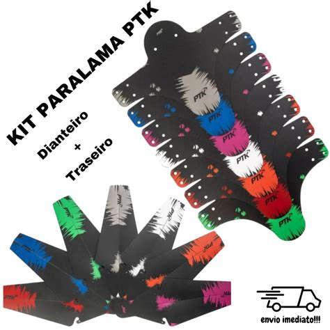 Kit Para Lama Dianteiro E Traseiro Ptk Ciclismo Bicicleta Nylon Varias