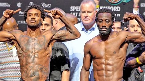 Errol Spence Vs Terence Crawford Full Weigh In Face Off Boxing Videos