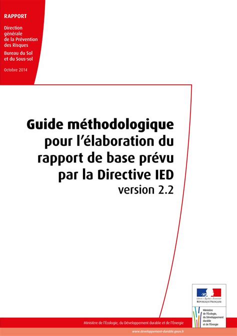 Pdf Guide M Thodologique Pour L Laboration Du Rapport De Base