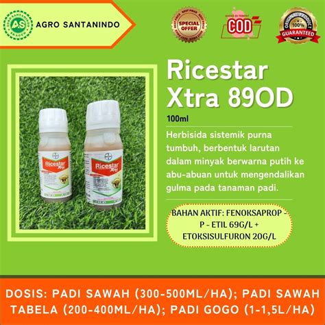 Pestisida Ricestar Xtra 89od 100ml Herbisida Gulma Tanaman Padi