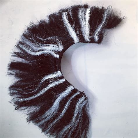 Custom Painted Zebra Wig For Halloween Costumeforsports