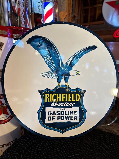 Porcelain Richfield Gasoline Sign Auctionsontario Ca