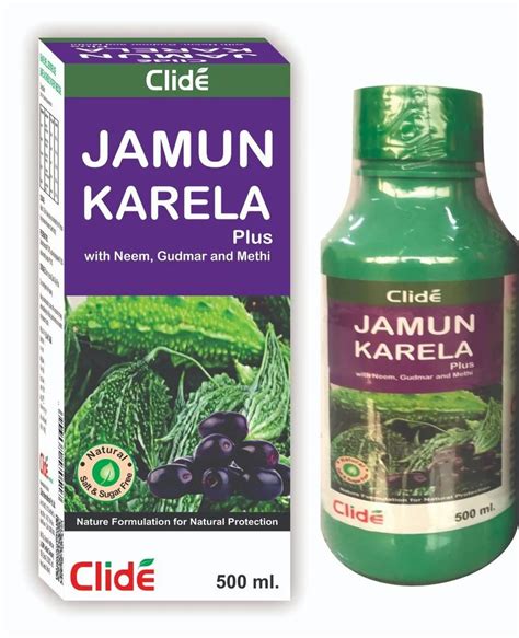 Adult CLIDE JAMUN KARELA PLUS JUICE 500 ML Packaging Type Bottle At