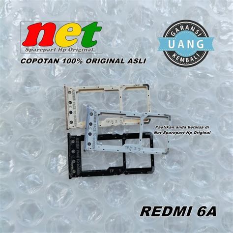 Jual SIM TRAY TEMPAT KARTU SIM XIAOMI REDMI 6A ORIGINAL COPOTAN Di