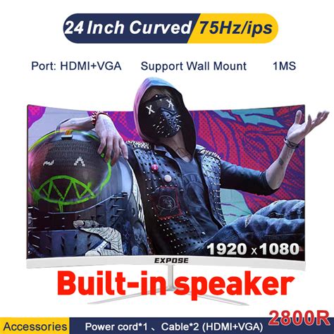 EXPOSE Gaming Monitor 165hz Curved 4k display computer monitor 27/24 ...