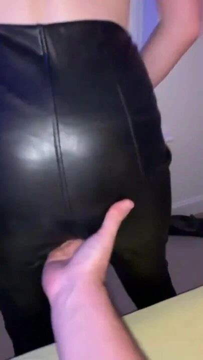 Hubby Can T Keep His Hands Off My Leather Trousers British Amateur