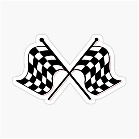 Racing Flags Race Flags Checkered Flag Sticker For Sale By