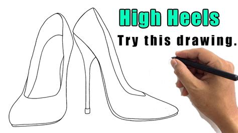 How To Draw Heels Front View