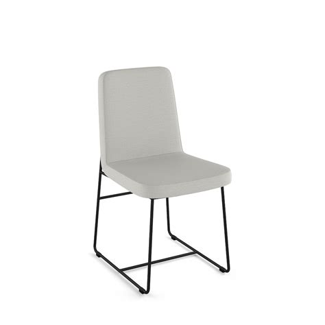 Amisco Amisco Winslet Dining Chair Light Grey Polyester Black Metal