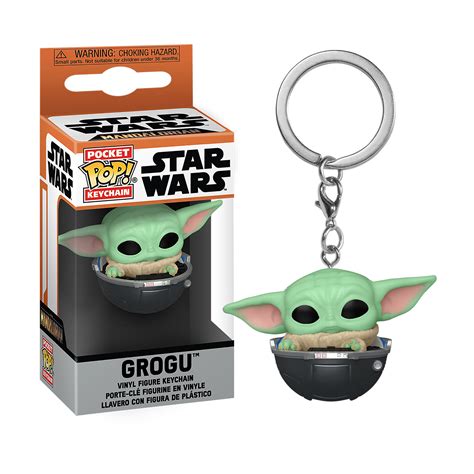 Grogu dans Poussette Funko Pop Porte clés Star Wars The Mandalorian