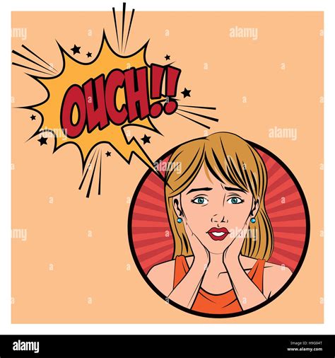 Woman Bubble And Pop Art Style Design Stock Vector Image And Art Alamy