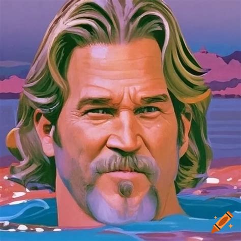 Illustration Of Jeff Bridges As The Dude In The Big Lebowski