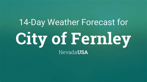 City of Fernley, Nevada, USA 14 day weather forecast