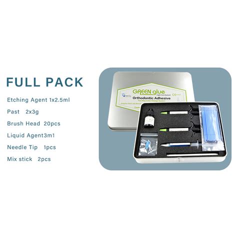 New Green Glue Dental Orthodontic Adhesive Light Cure Full Kit Bonding