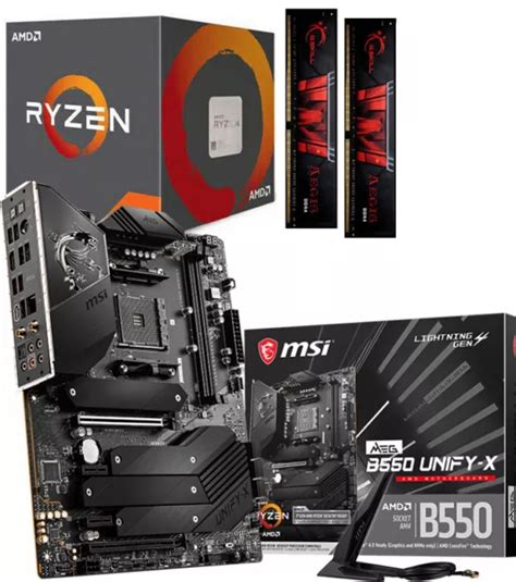 AMD RYZEN CPU Mit MSI B550 Gaming GEN3 Tomahawk Wifi Ram Bis 64GB