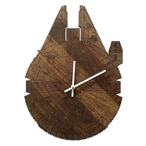 Star Wars Millennium Falcon Laser Engraved Clock By Inked And Clock