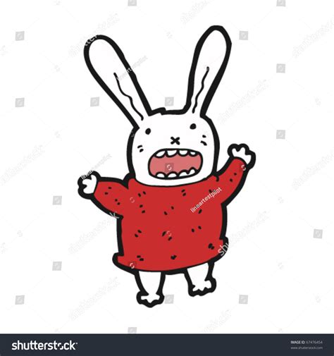 Crazy Rabbit Cartoon Stock Vector 67476454 Shutterstock