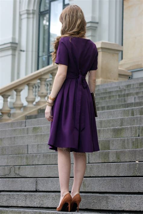 Purple Fall Dress Women Dress Purple Clothing Circle Dress - Etsy