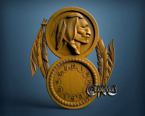 Indian Clock 3d Stl Model 1255 Cnc Planet Art