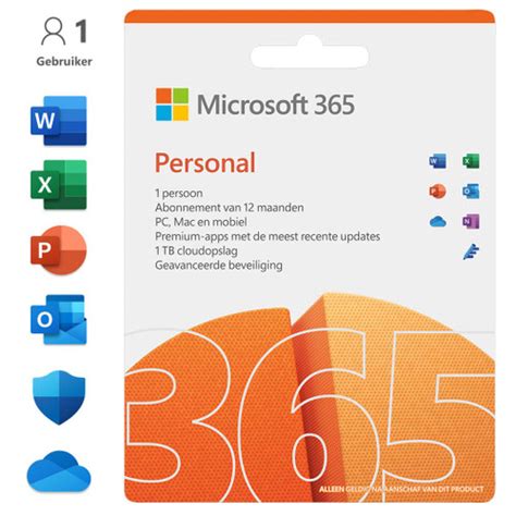 Microsoft Office 365 Personal NL Abonnement 1 Jaar Coolblue Voor 23