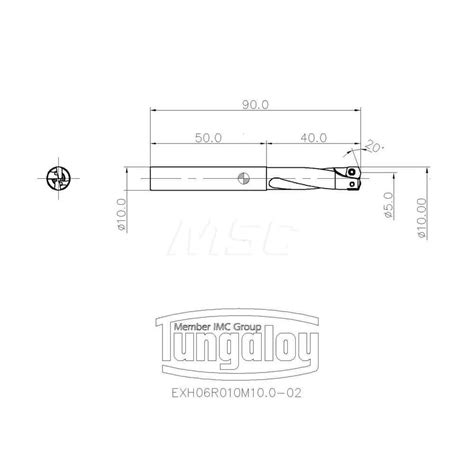 Tungaloy Indexable High Feed End Mill Mm Cut Dia Mm