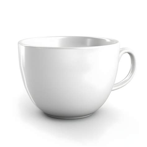 Una Taza Blanca Con Asa Foto Premium