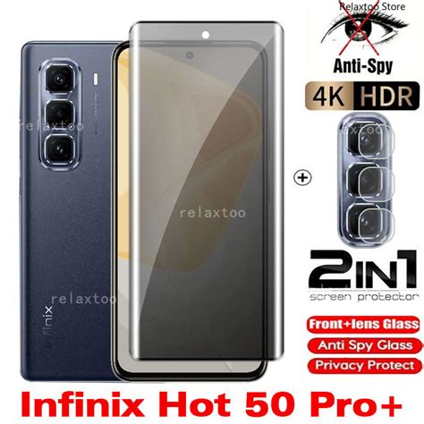 In Privacy Screen Protect Glass Film For Infinix Hot Hot Pro Plus Pro Pro Hot Pro