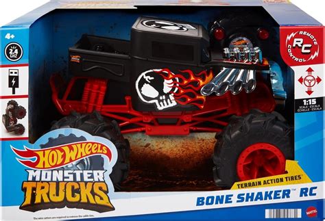 Hot Wheels Rc Monster Trucks Bone Shaker Scale Remote Control Vehicle Walmart