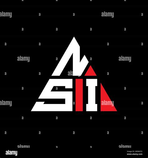 Nsi Triangle Letter Logo Design With Triangle Shape Nsi Triangle Logo