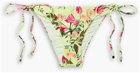 PATBO Tula Floral Print Low Rise Bikini Briefs In White Lyst
