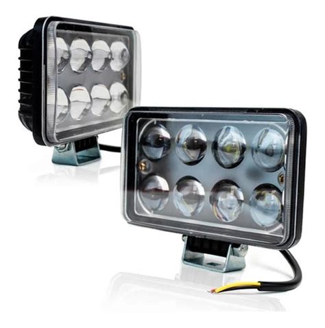 Par Faros 8 Led Lupa Aux Rectangular Tipo Subu Italio MercadoLibre