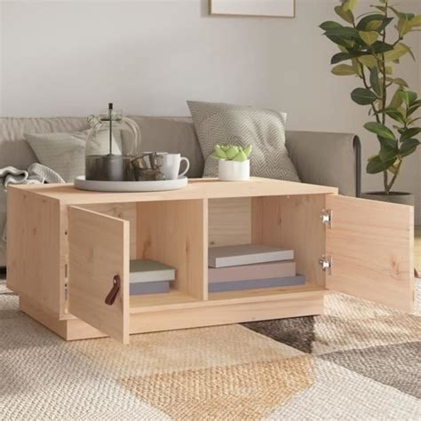 YINGMSHOP Table Basse 80x50x35 Cm Bois Massif De Pin AB818250 92428