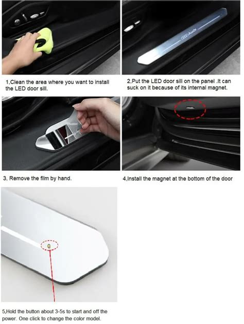 Dodge Charger Led Door Sills With Colors Change Carledlogo