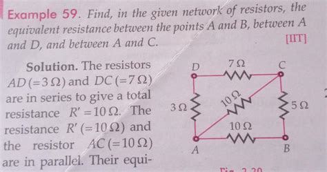 Answered Example 59 Find In The Given Network Of Resistors The Kunduz