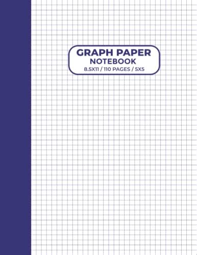 Graph Paper Notebook 5x5 Quad Ruled Graph Paper Composition Notebook