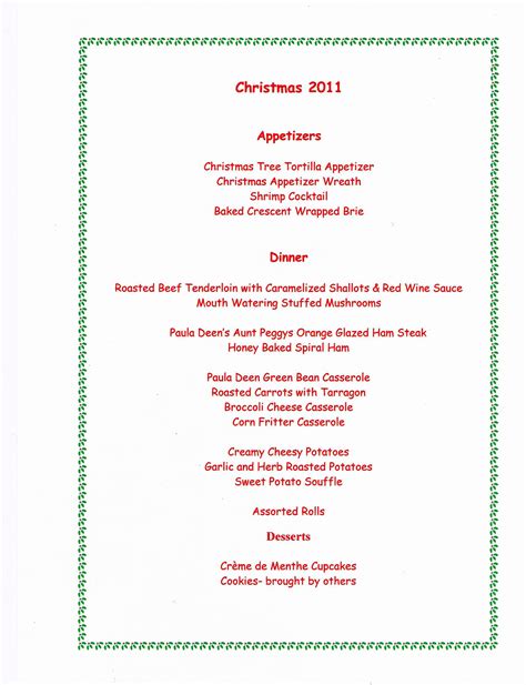 Christmas dinner Menu | Christmas dinner menu, Creamy cheesy potatoes ...