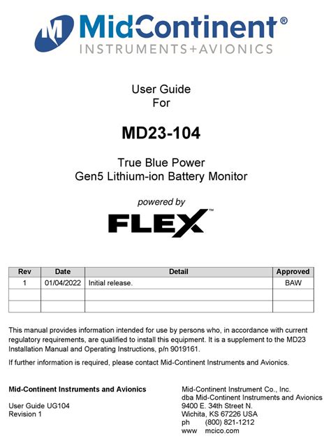 MIDCONTINENT MD23-104 USER MANUAL Pdf Download | ManualsLib