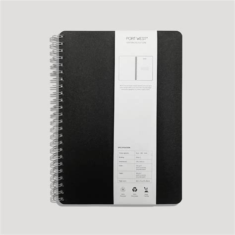 A5 Spiral-bound Sketchbook black Eco-friendly, 100% Recycled Paper ...