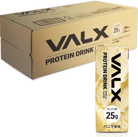 Amazon Valx Protein Drink プロテインドリンク バニラ風味 24本セット Valx マルチプロテイン