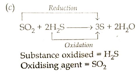 Name The Substance Oxidised And The Substance Reduced And Also Identi