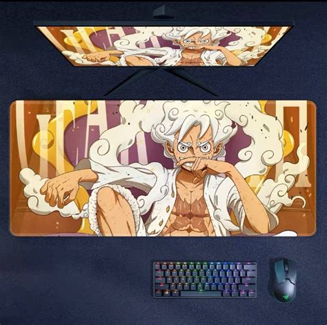 One Piece Luffy Nika Gear 5 Anime Oversize Mousepad One Piece Etsy