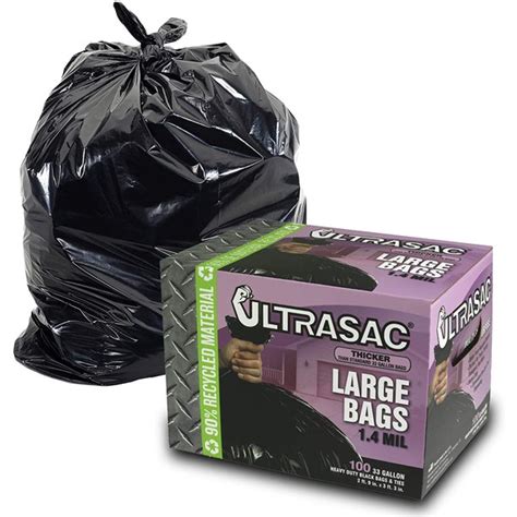 Ultrasac 33 Gallon Trash Bags Huge 100 Packw Ties 33 X 39