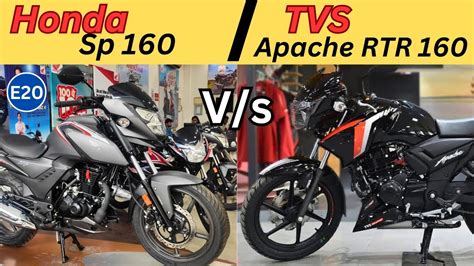 Honda Sp160 Vs Tvs Apache RTR 160 2V Full Detail Comparison Dono Me