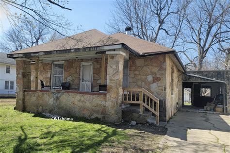 Circa 1915 Oklahoma Rock Home For Sale Under 46K Old Houses Under 50K