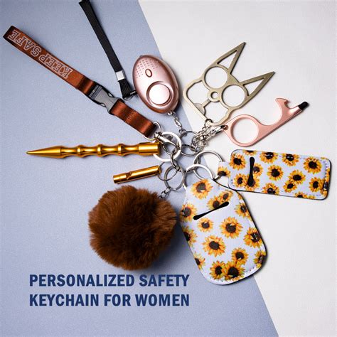 Custom Safety Defense 10 in 1Keychain Set for Women - CALLIE