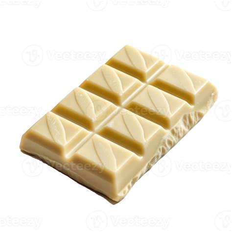 Ai Generated White Chocolate Bar Isolated On Transparent Background