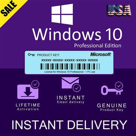 Genuine Windows 10 Professional Pro Key 32 64 Bit Activation Code